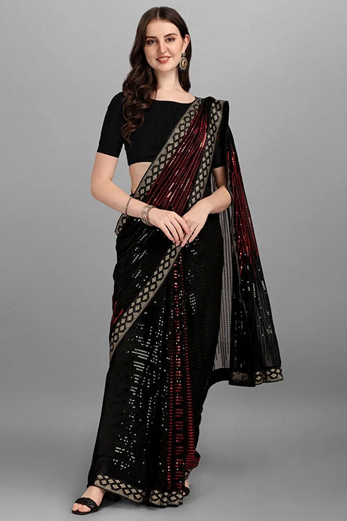 Buy Red Bollywood Designer Georgette Saree Online