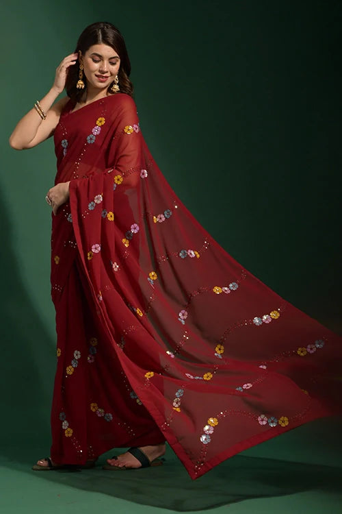 Bollywood Designer Heavy Georgette Saree Online