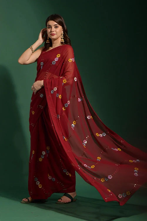 Bollywood Designer Heavy Georgette Saree Online