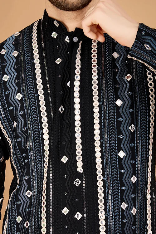 Exclusive Full Heavy Embroidered Wedding Special Mens Kurta