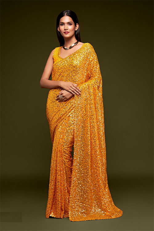 Shop Now New Exclusive Georgette Sequence Saree Collection