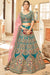 Indian Ethnic Wear Teal Blue Colour Embroidery  Lehenga Choli