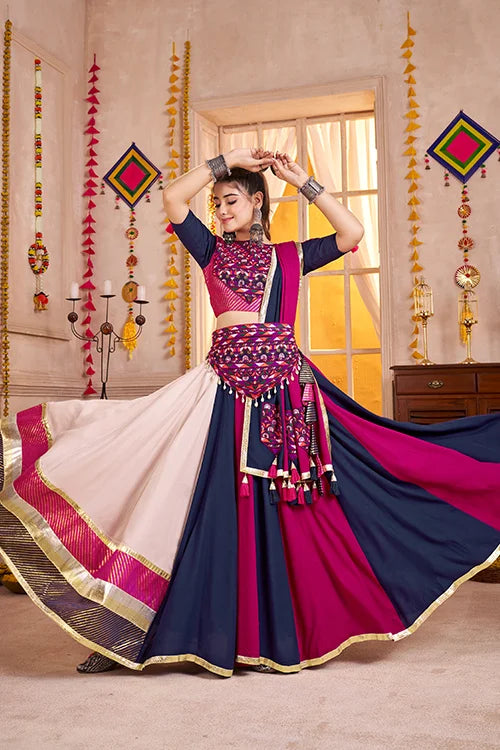 Multi Color Viscose Cotton Navratri Chaniya Choli