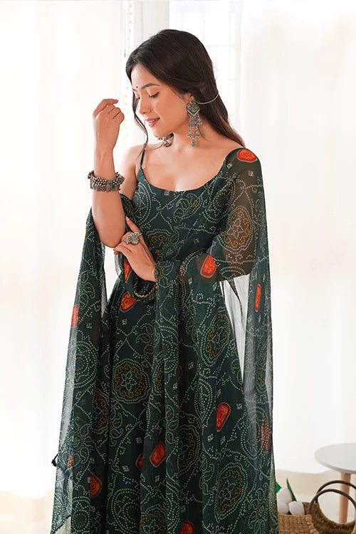 New Designer Chiffon Full Flair Ready to Wear Anarkali Gown with Dupatta Set