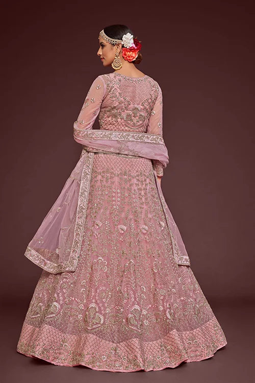 Latest Collection For Marriage Season Lehenga Choli Pearl Pink Colour