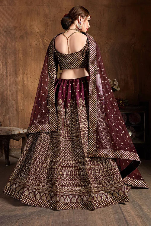 Latest Collection Women Wear Lehenga Choli Maroon Colour