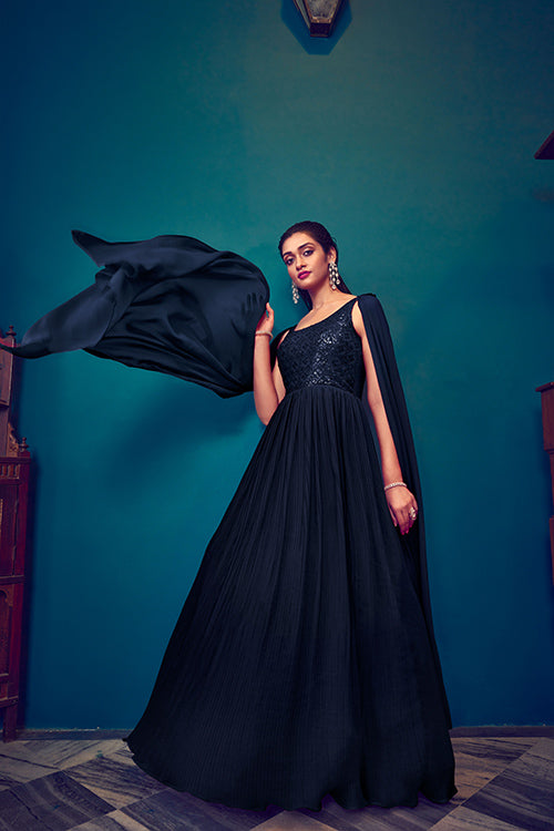 Latest Exclusive Designer Dark Color Long Anarkali Ethnic Gown Collection