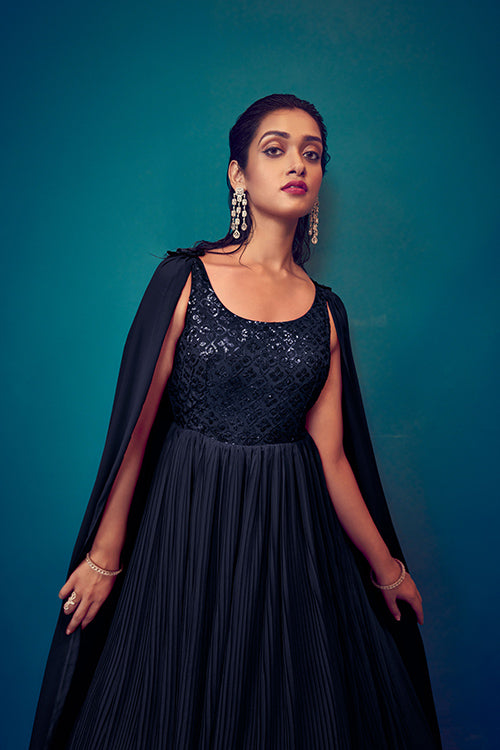 Latest Exclusive Designer Dark Color Long Anarkali Ethnic Gown Collection