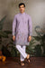 Premium Lavender Embroidered Kurta for Mens Wear
