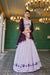 Lavender Thread With Sequins Embroidered Work Lehenga Choli