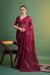 Maroon Heavy Georgette Sequin Embroidery Saree
