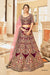 Designer Maroon Velvet Lehenga with Net Dupatta