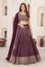 Maroon Georgette Sequins Embroidered Lehenga Choli Ensemble
