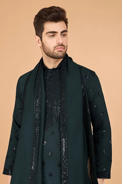 Designer Green Viscose Silk Kurta for Men Online