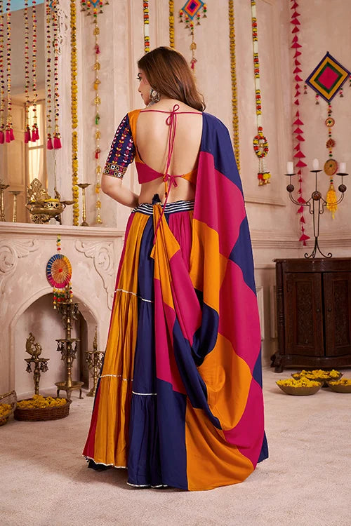 Stylish Multi Color Cotton Chaniya Choli for Navratri