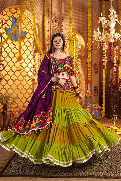 Multi Color Vibrant Chaniya Choli for Garba Night