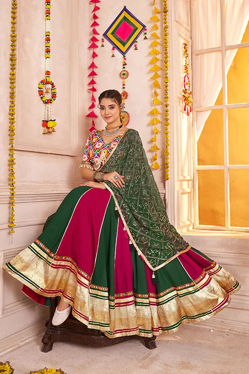 Festive Multi Color Cotton Chaniya Choli for Navratri