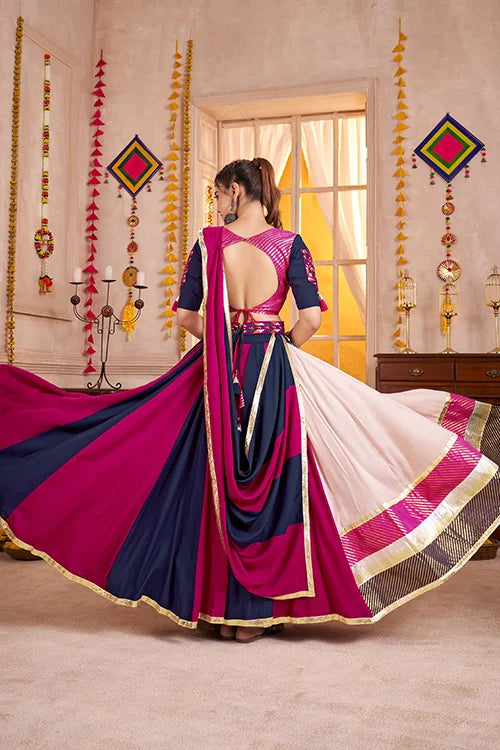 Multi Color Viscose Cotton Navratri Chaniya Choli