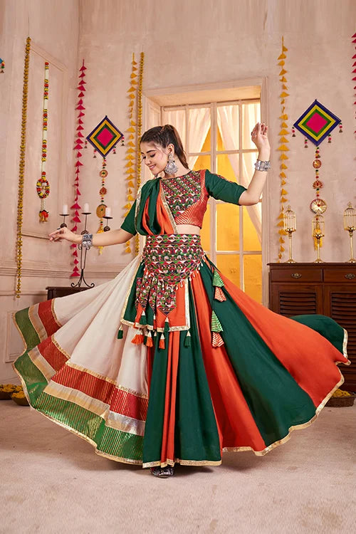 Gorgeous Multi Color Navratri Special Ghagra Choli