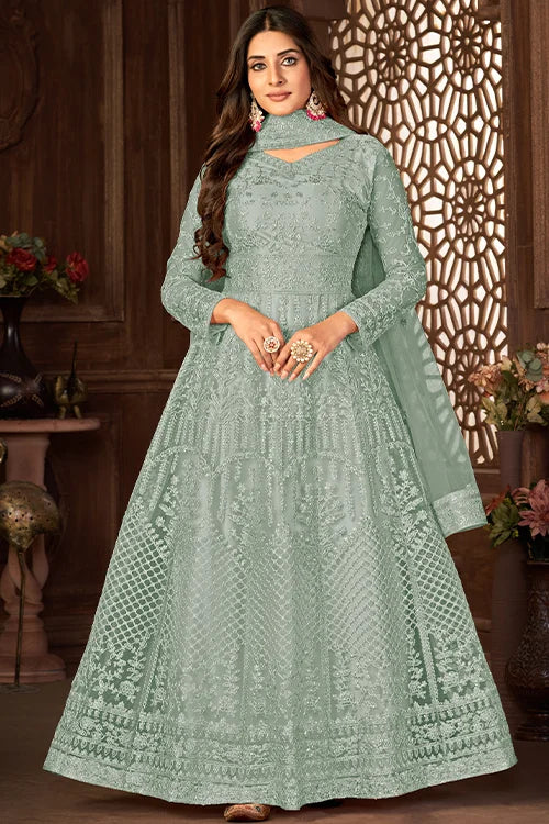 Multi Color Net Dori And Sequins Embroidered Work Collection
