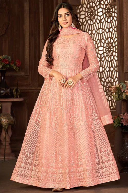 Multi Color Net Dori And Sequins Embroidered Work Collection