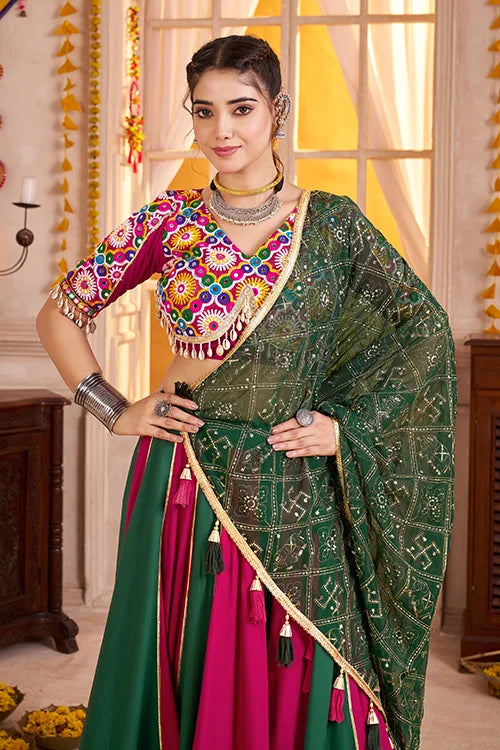 Festive Multi Color Cotton Chaniya Choli for Navratri