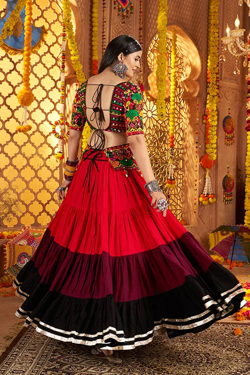 Multi Color Cotton Chaniya Choli for Navratri Look