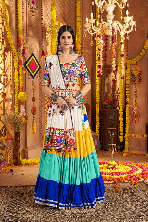 Multi Color Vibrant Chaniya Choli For Garba Night
