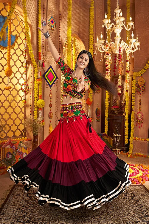 Multi Color Cotton Chaniya Choli For Navratri Look