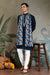 Elegant Navy Blue Mens Wear Kurta Set with Dupatta