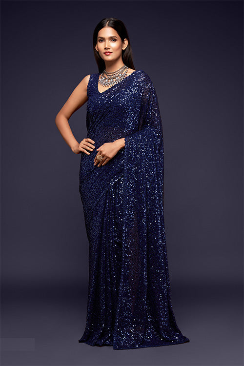 Shop Now New Exclusive Georgette Sequence Saree Collection