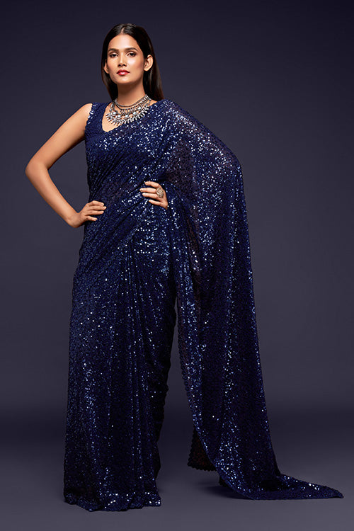 Shop Now New Exclusive Georgette Sequence Saree Collection
