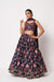 Navy Blue Art Silk Sequince Embroidered Work Lehenga Choli