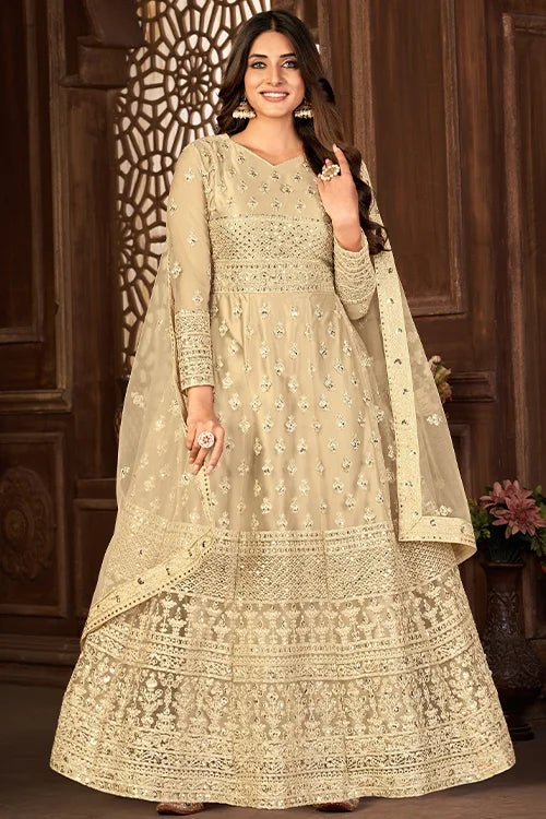 Elegant Net Dori Sequins Ethnic Wear for Women