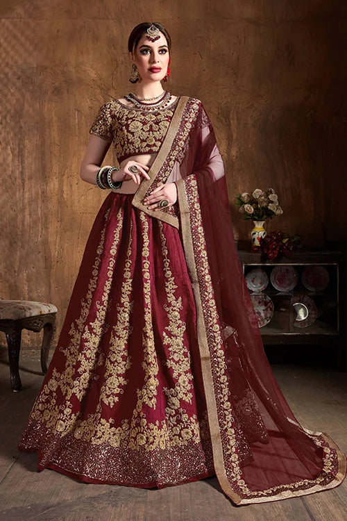 New Arrival Collection In Women Wear Lehenga Choli Maroon Colour