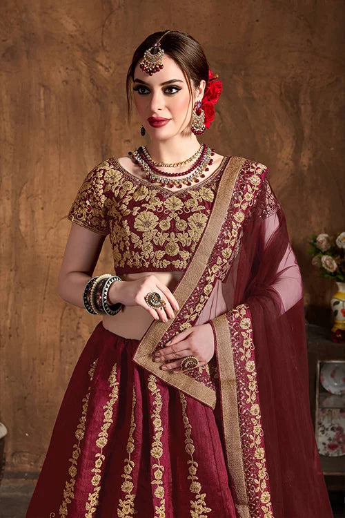 New Arrival Collection In Women Wear Lehenga Choli Maroon Colour
