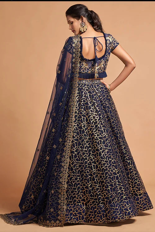 New Lehenga Choli Navy Blue Color For Women Collection