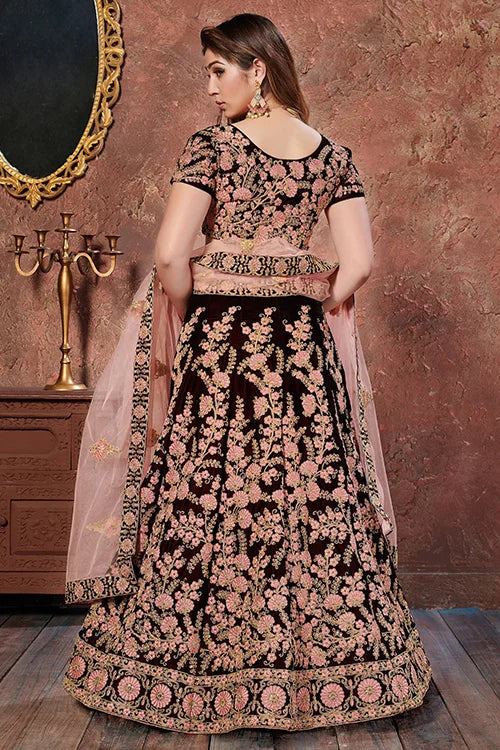 New Collection Indian Wear For Women Lehenga Choli Dark Marron