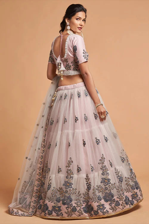 New Embroidery Collection Lehenga Choli Grey Color