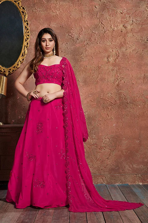 New Indian Wear Collection For Pink Lehenga Choli