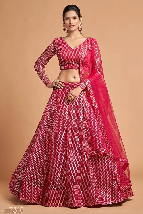 New Women 's  Wear Collection Lehenga Choli Hot Pink Color