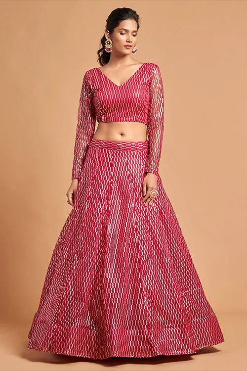 New Women 's  Wear Collection Lehenga Choli Hot Pink Color
