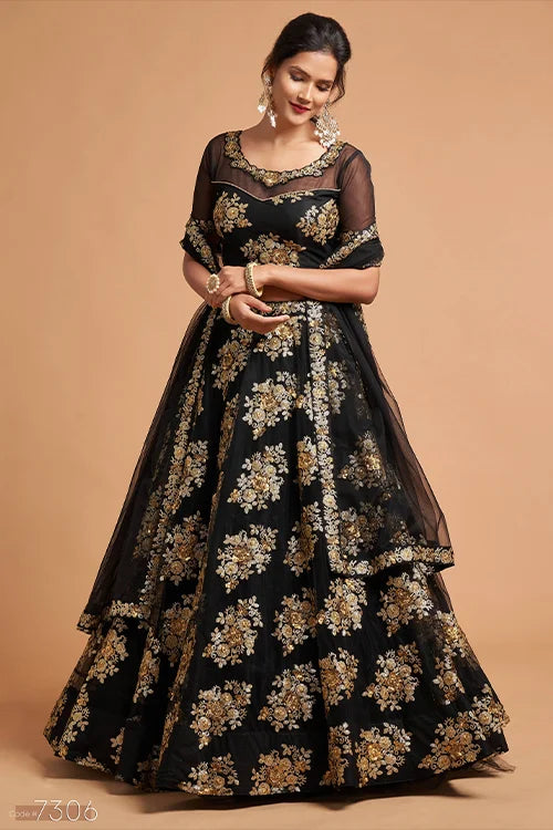 New collection For Women's Lehenga Choli Black Color
