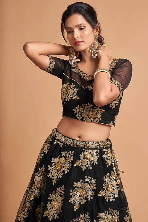 New collection For Women's Lehenga Choli Black Color