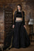 Party Wear Black Taffeta Silk Belt On Waist Lehenga Choli