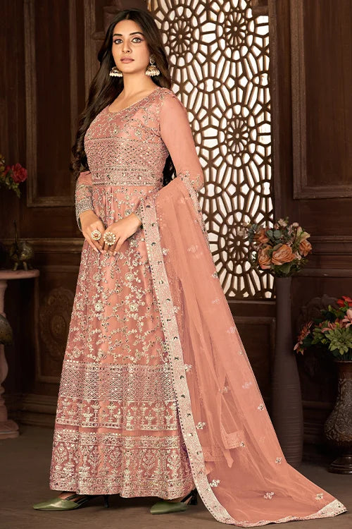 Party Wear Dori And Sequins Embroidered Work Dress