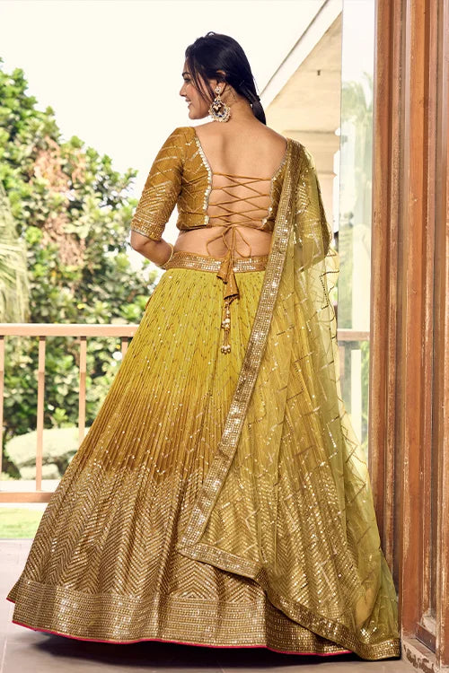 Party Wear Lehenga Choli Sequins Embroidery Work For Womens