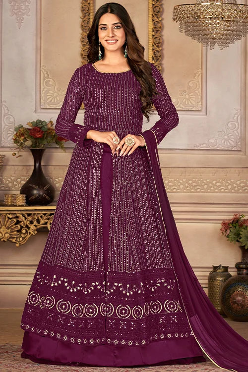 Party Wear Stylish Fox Georgette Sequins Embroidered Dress