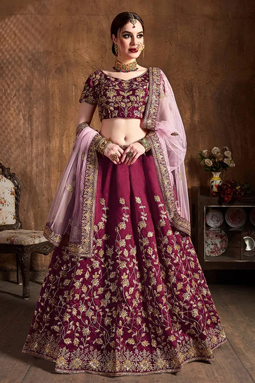 Party Wear Women New Collection Lehenga Choli Maroon Colour