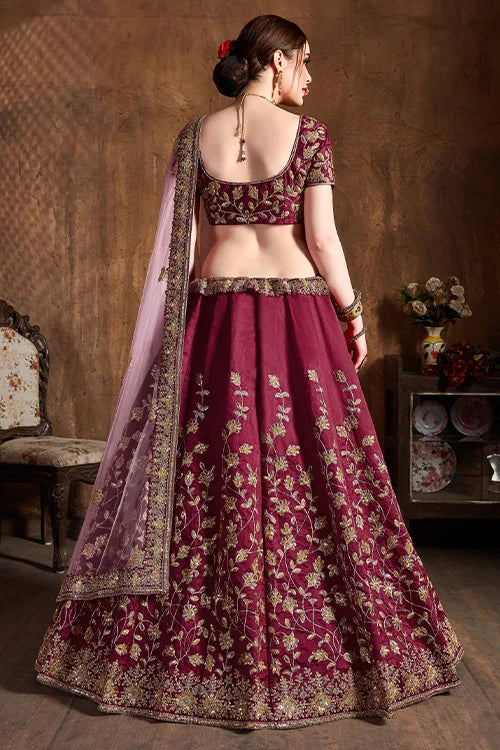 Party Wear Women New Collection Lehenga Choli Maroon Colour